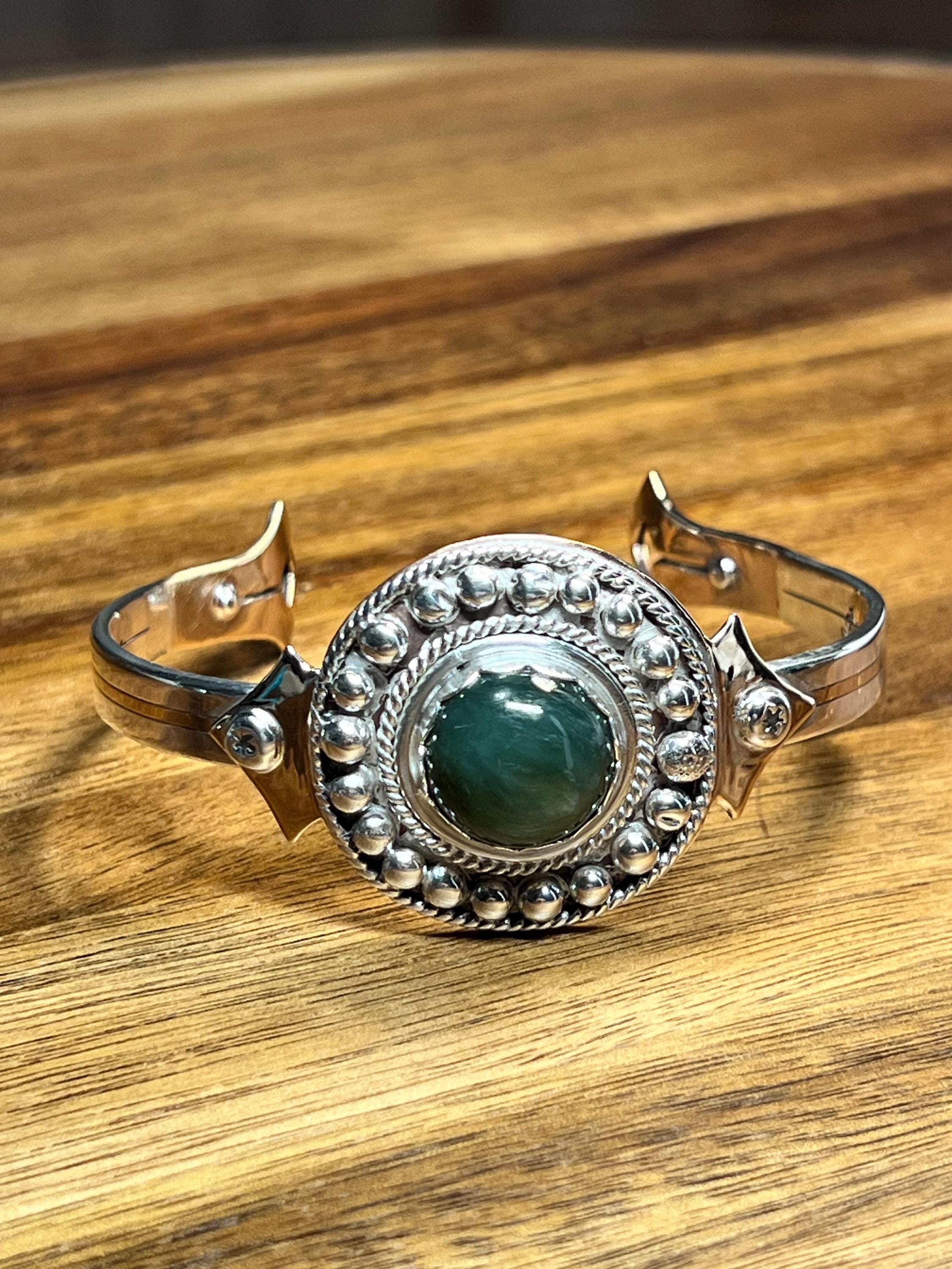 Women’s Viking Cuff with Jasper Gemstone, view 3