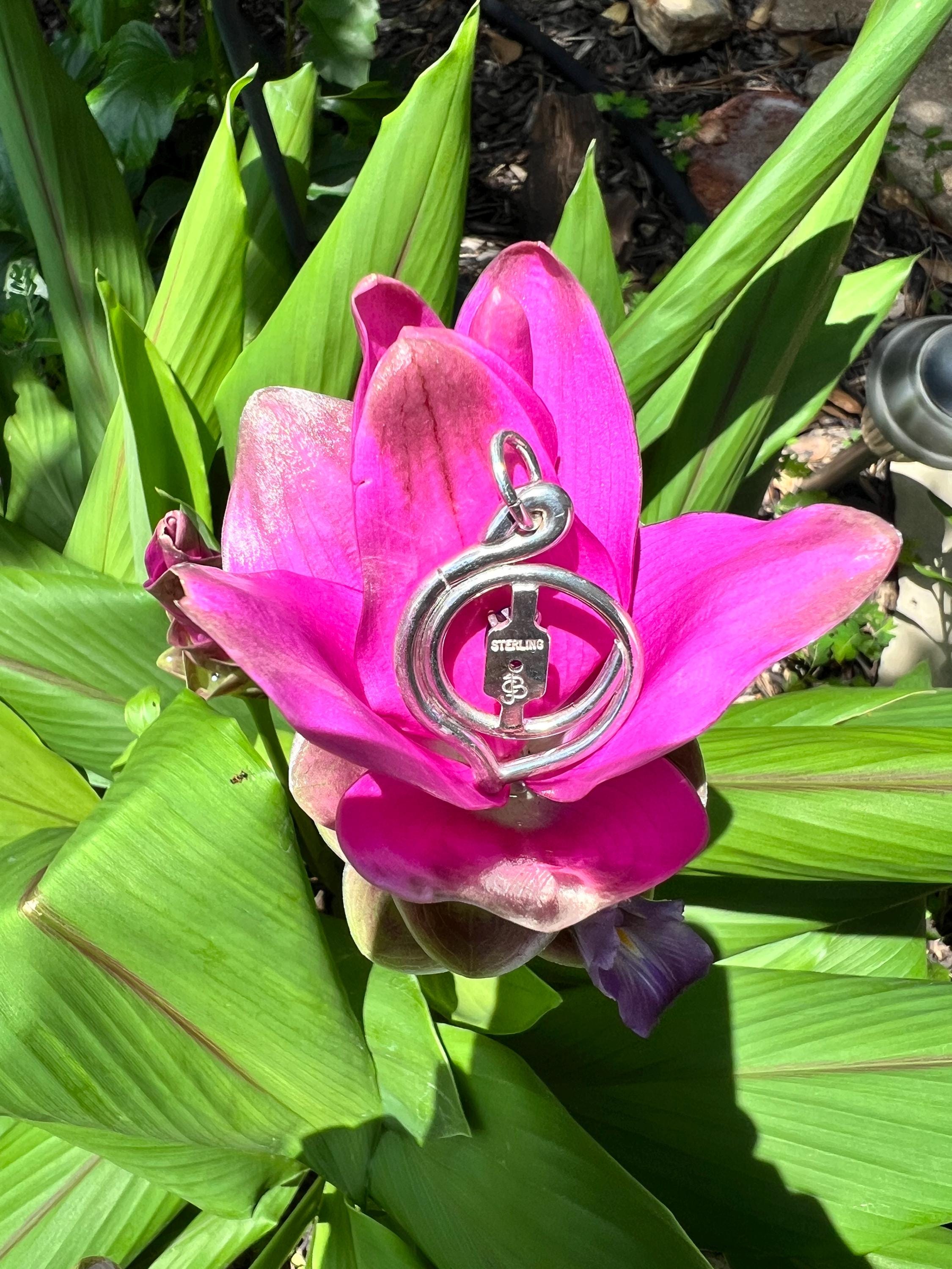 Spiral Duck Pendant with Amethyst, view 2
