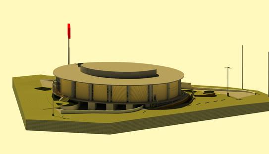 Cultural / Civic Building: Circular building form developed as a concept-to-coordination model.
