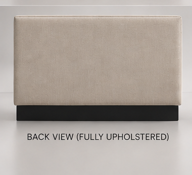 Plain back booth, back view