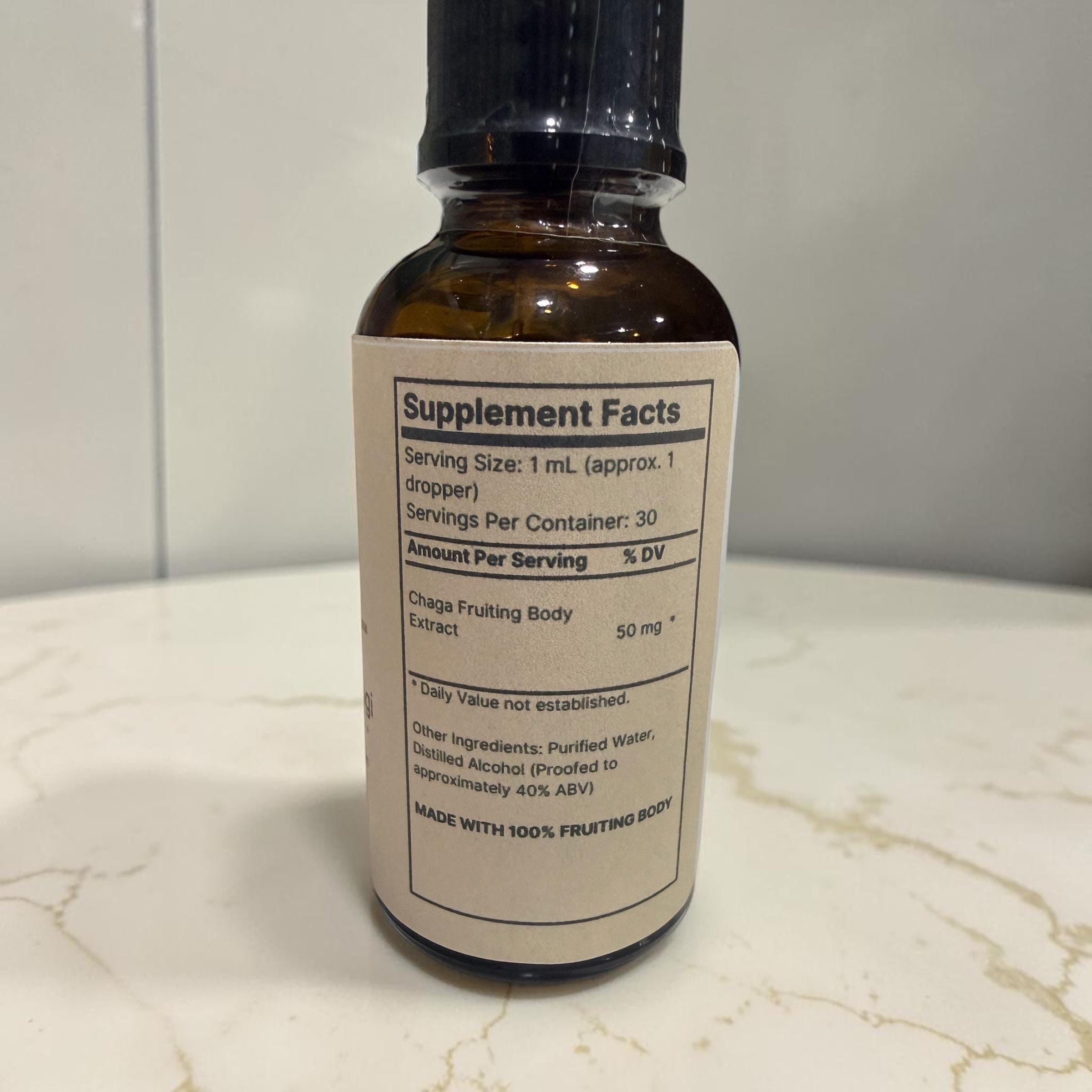Chaga Mushroom Tincture, product view 2