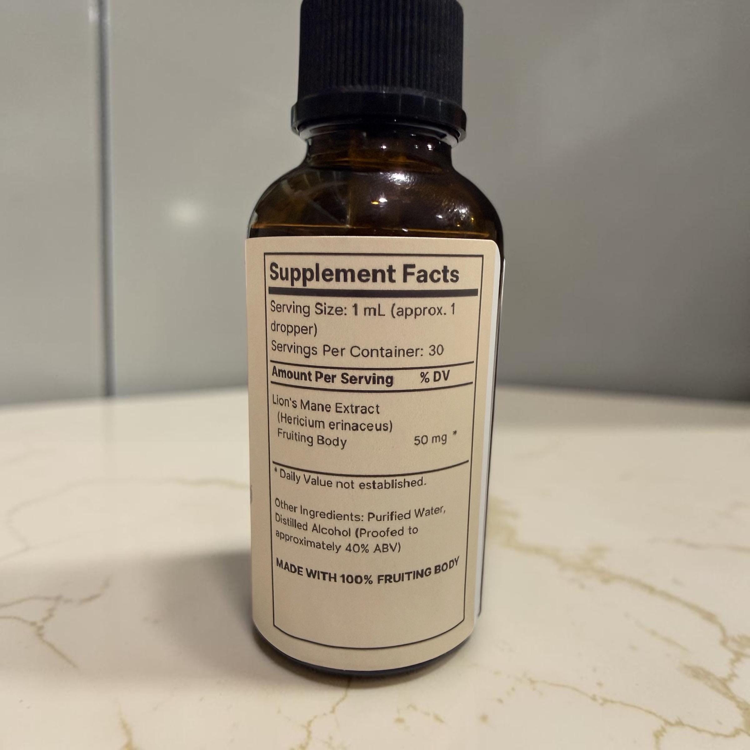 Lions Mane Mushroom Tincture, product view 2