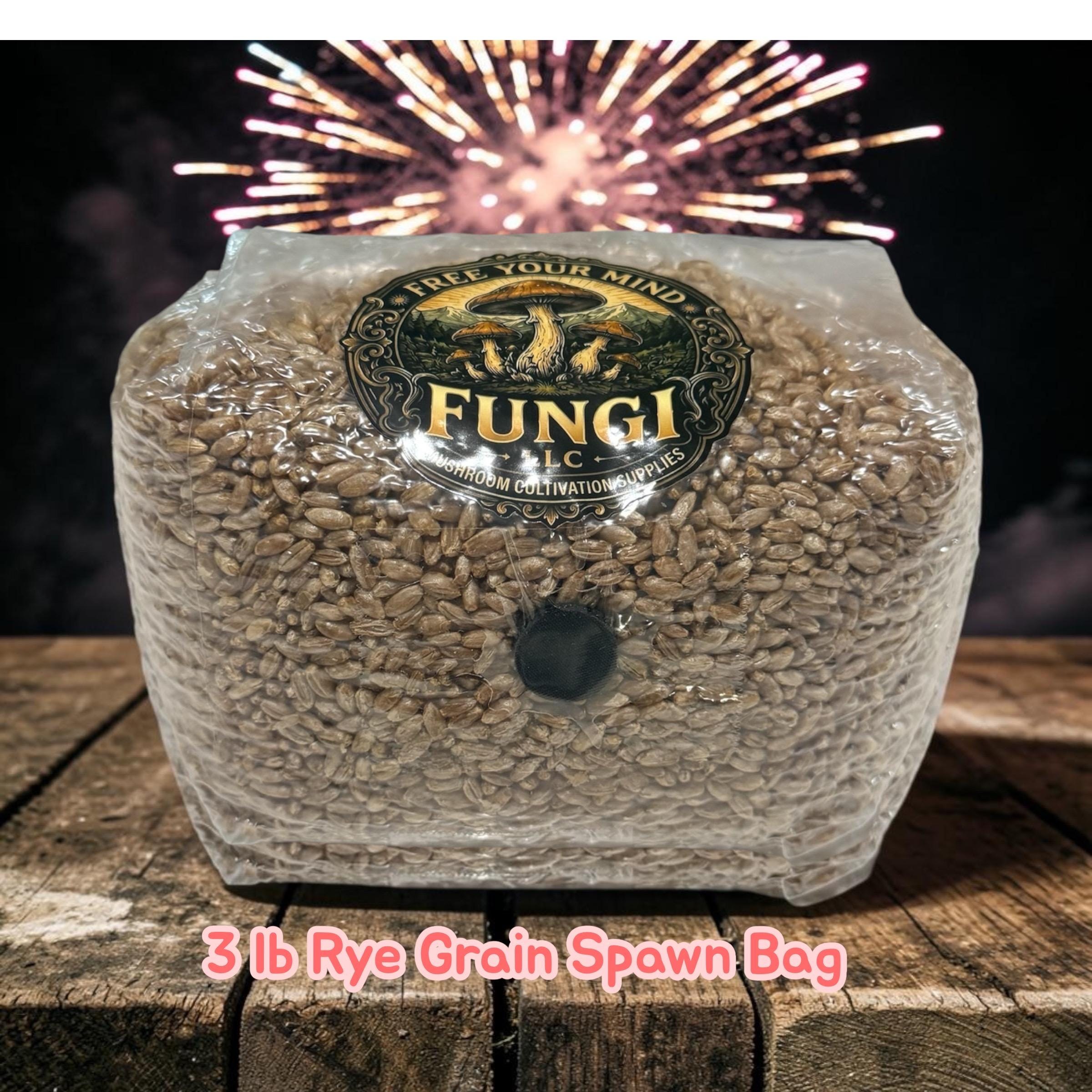 Sterile Rye Grain Spawn Bag for Mushroom Cultivation – Autoclave Processed, Filter Patch Grow Bag