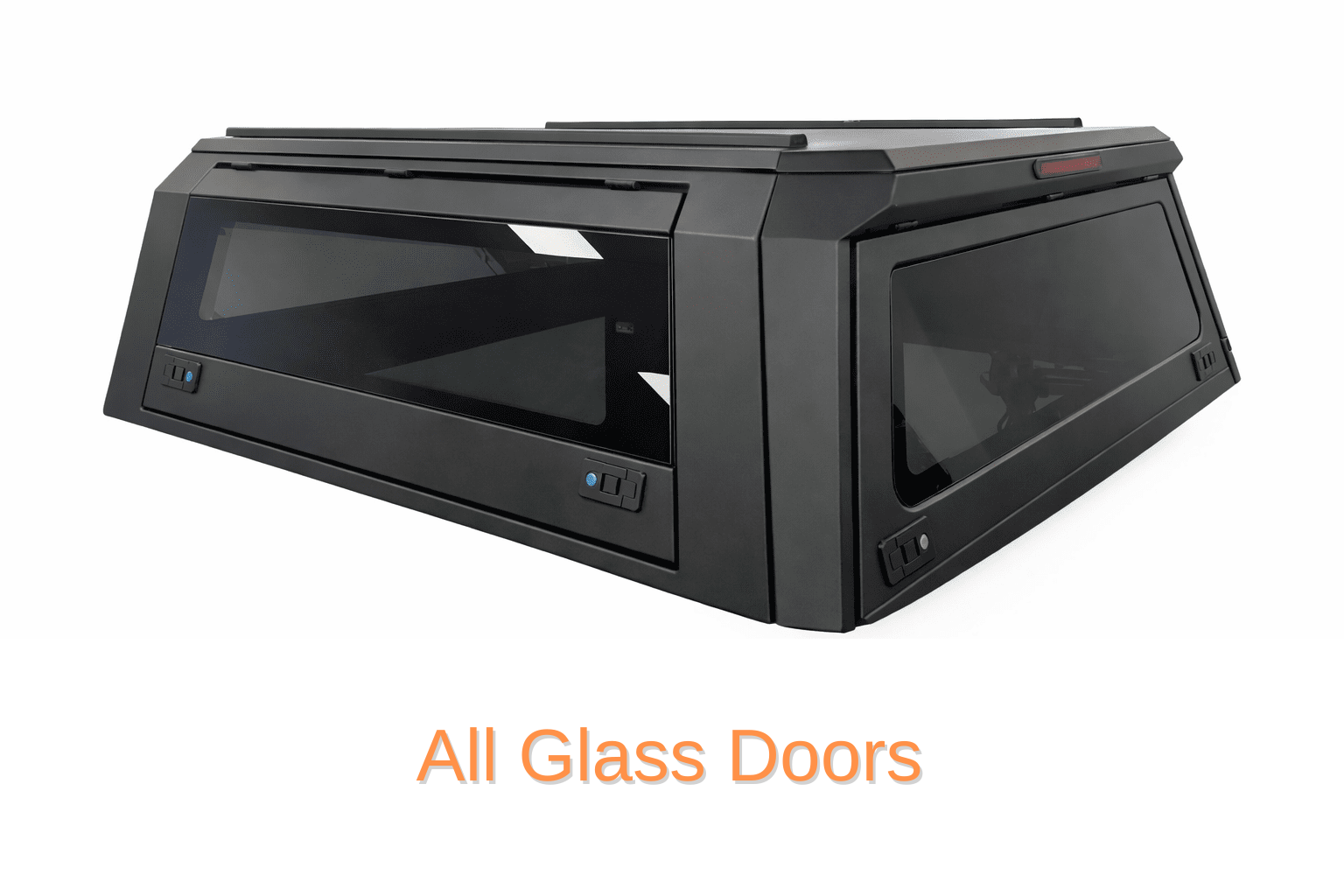 Overland Glass black aluminum truck topper