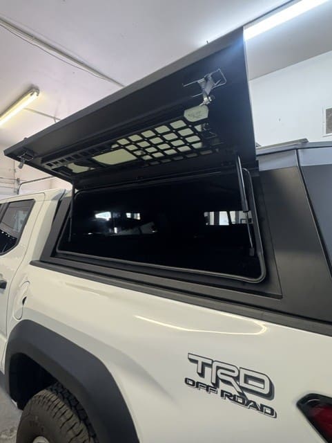 Peakline Overland aluminum truck topper installation
