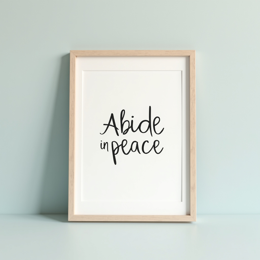 Abide In Peace Print cover