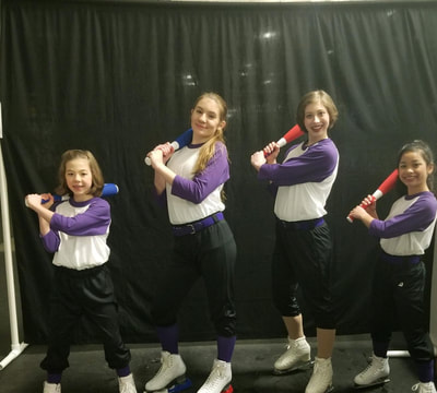 Young skaters gathered for a club awards event