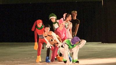 Club skaters performing in a spring show
