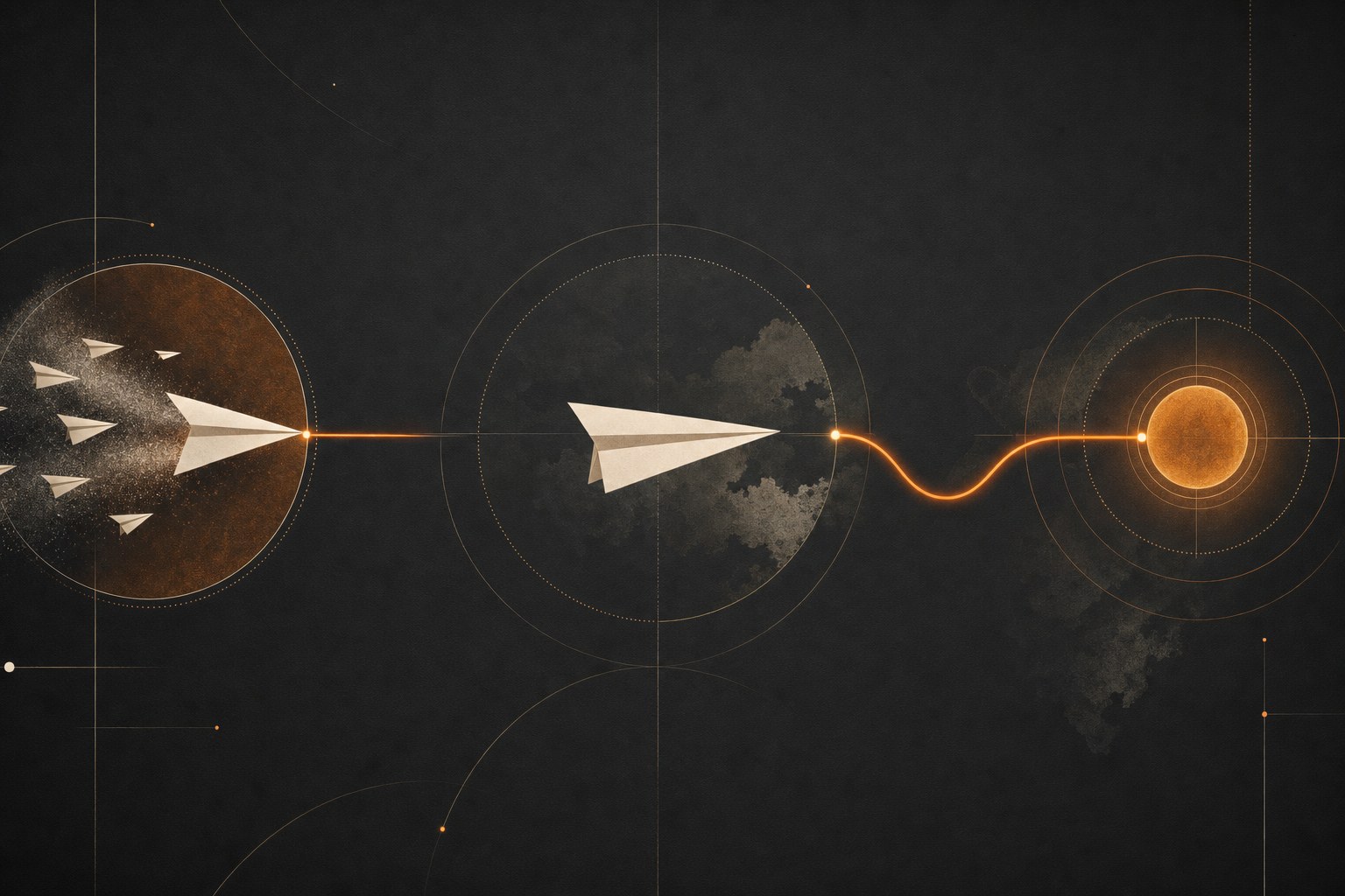 Abstract route connecting campaign activity to a measured outcome