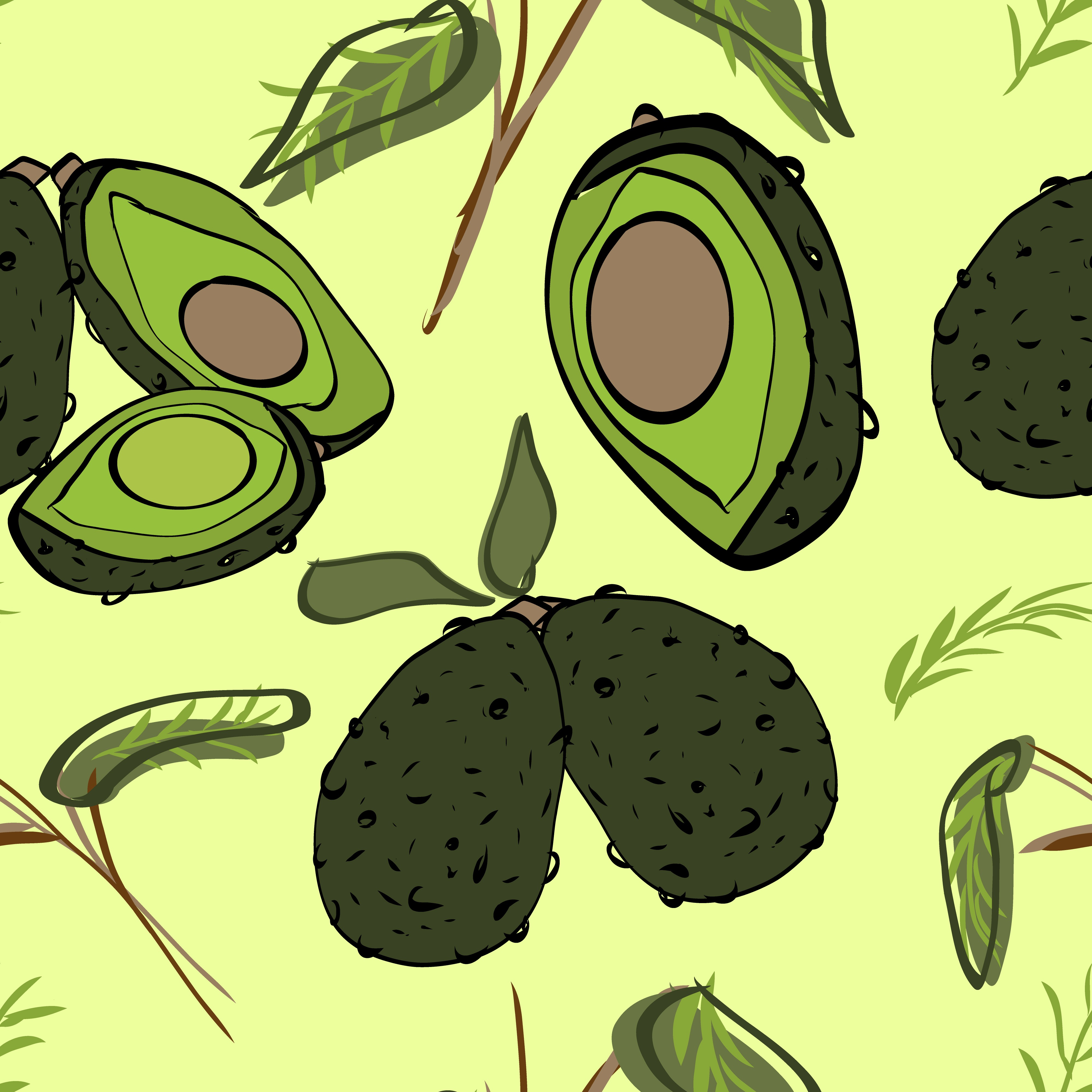 Avocado Pattern by BusyBCreations