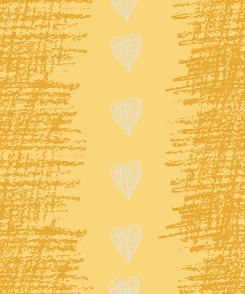 Yellow Sketch Stripes & Hearts - small by BusyBCreations