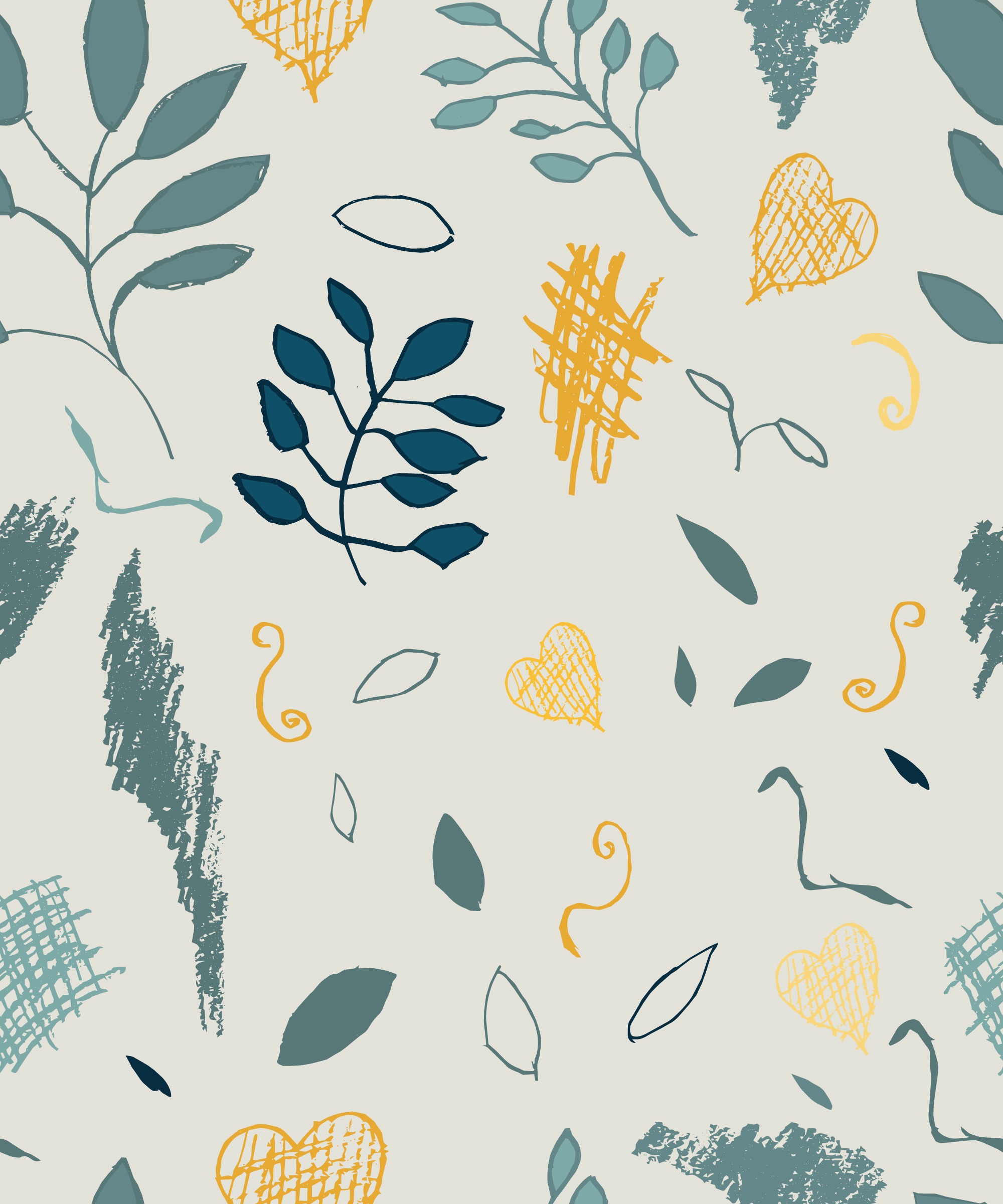 Sketches on Beige-Large by BusyBCreations