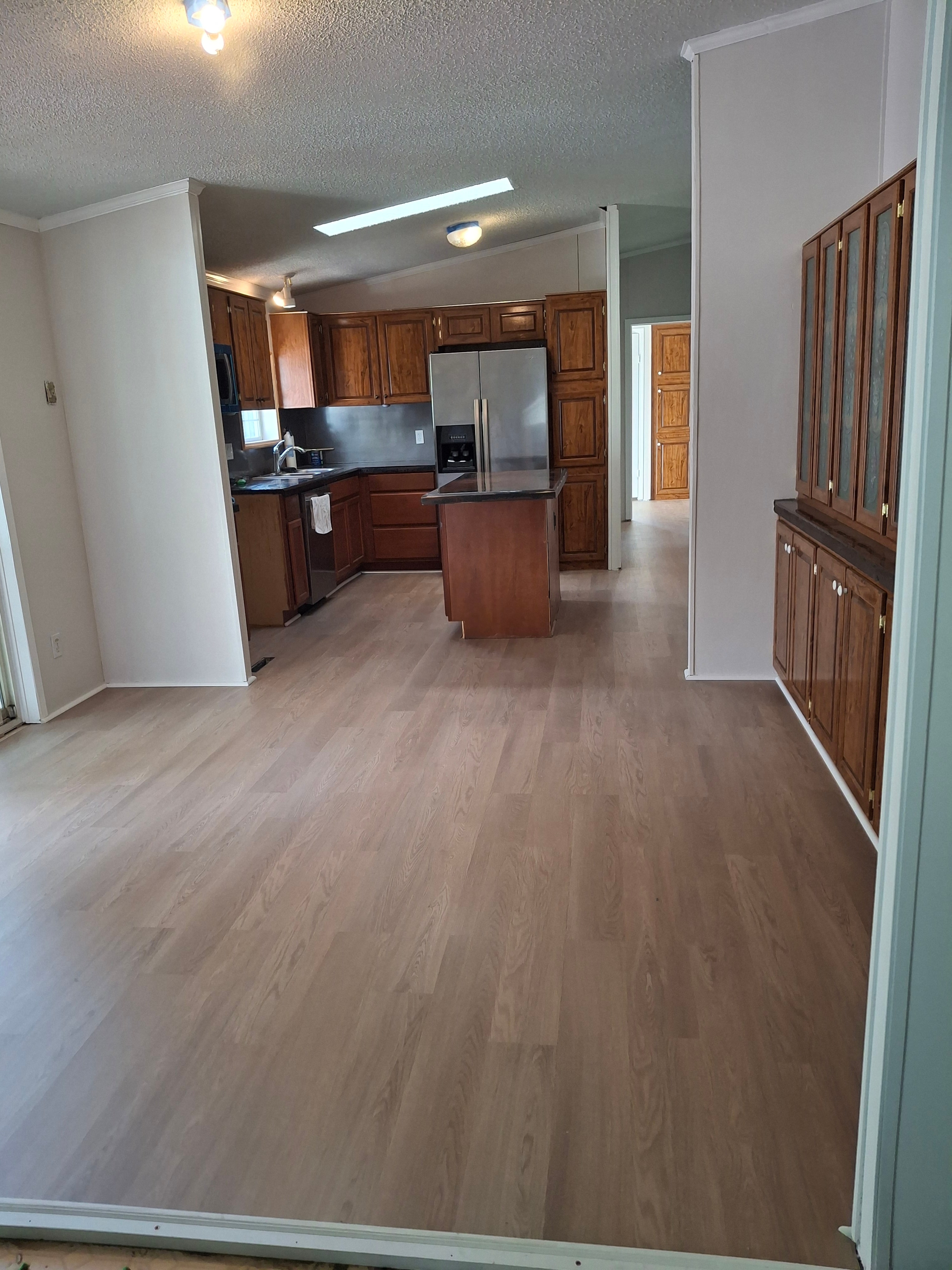 Kitchen flooring after replacement