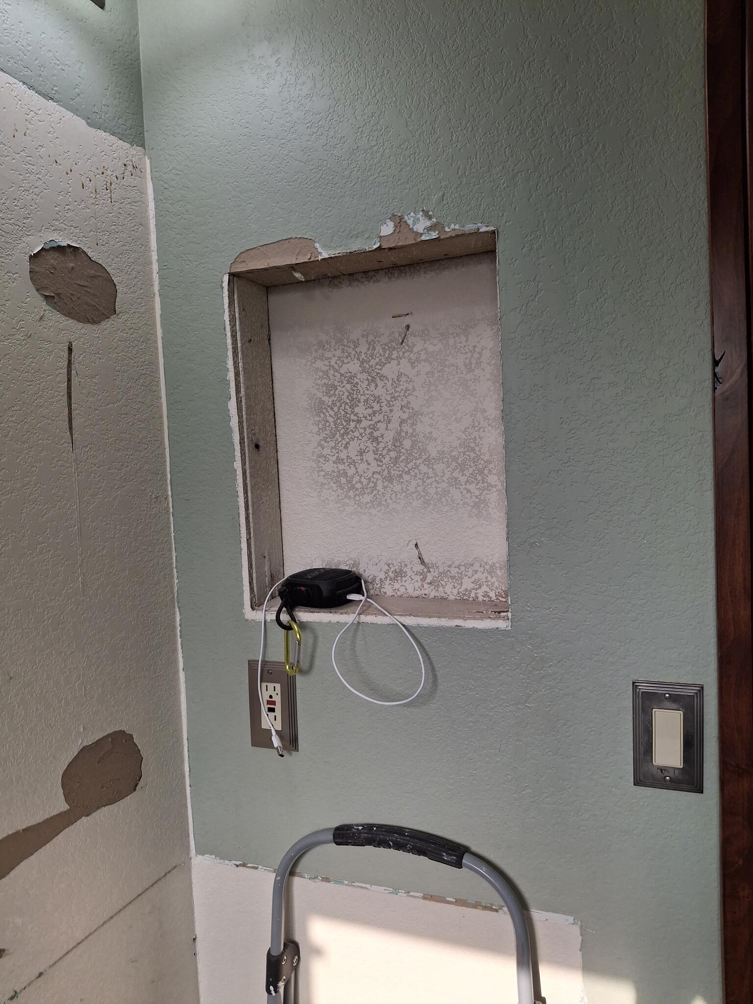 Wall repair before texture work