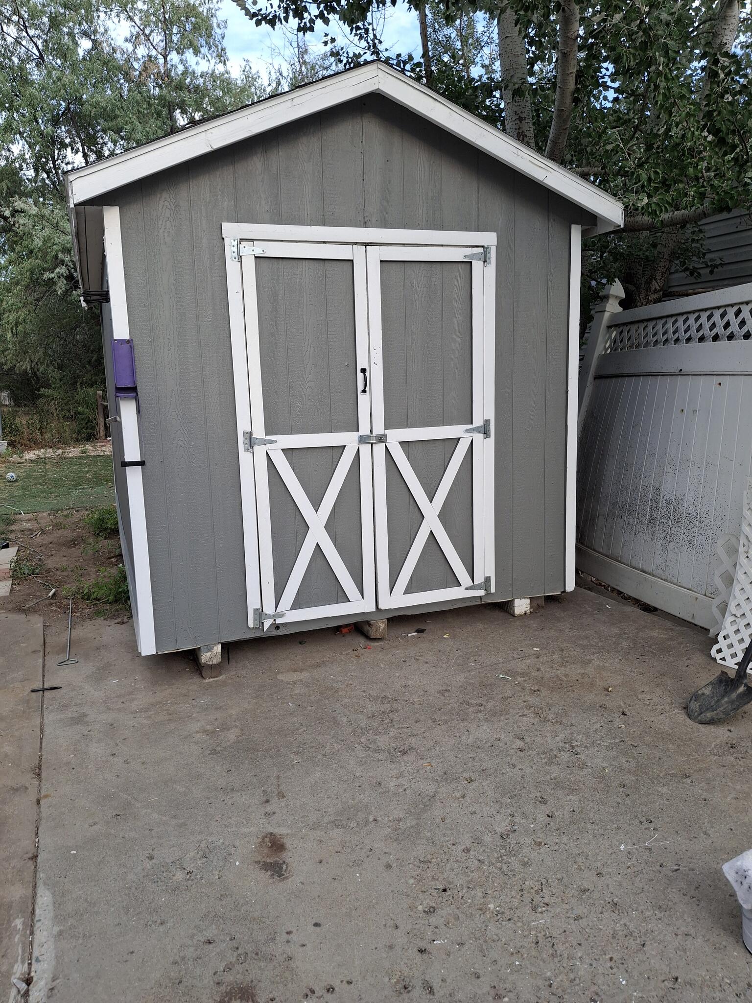 Finished shed exterior