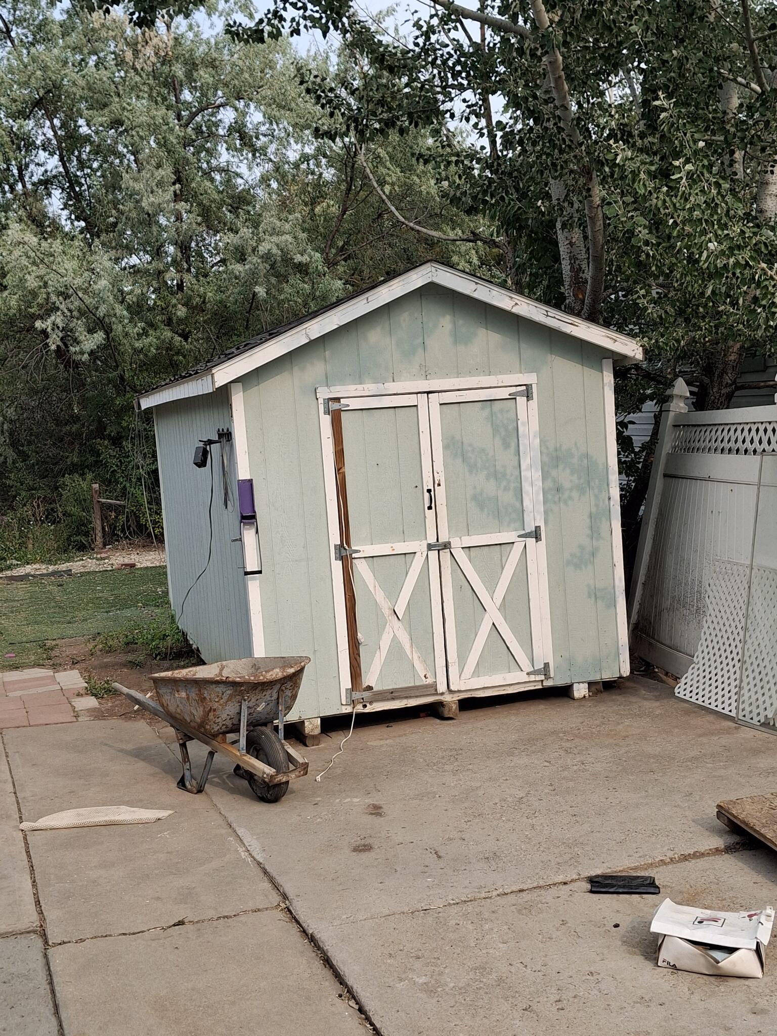 Shed before exterior work