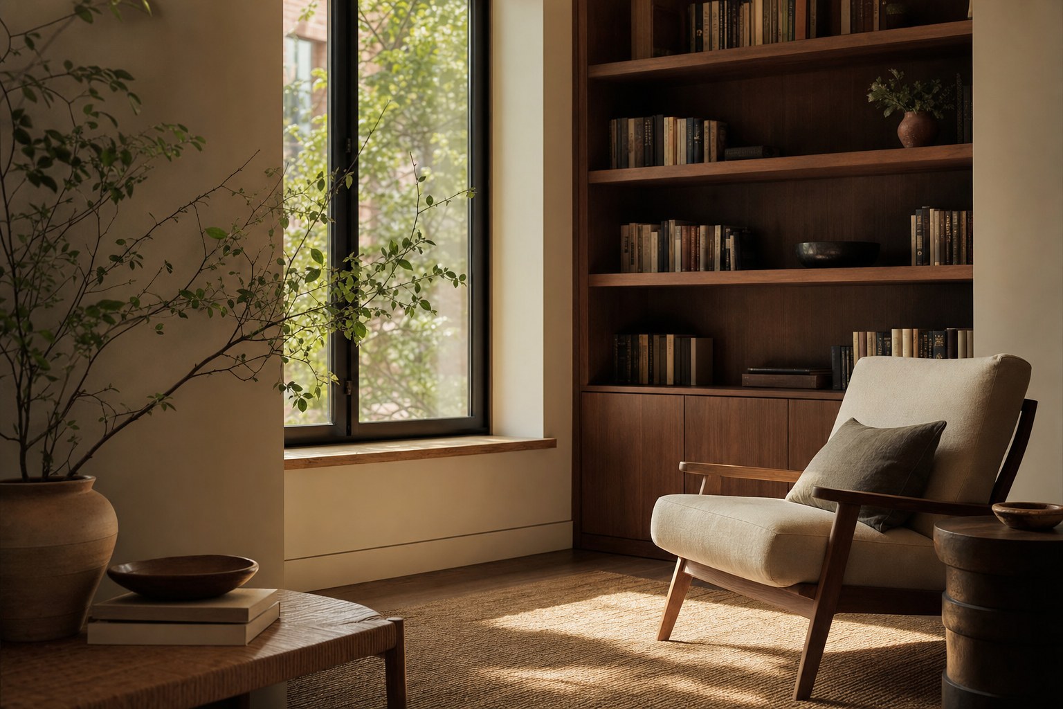 A quiet, welcoming therapy office
