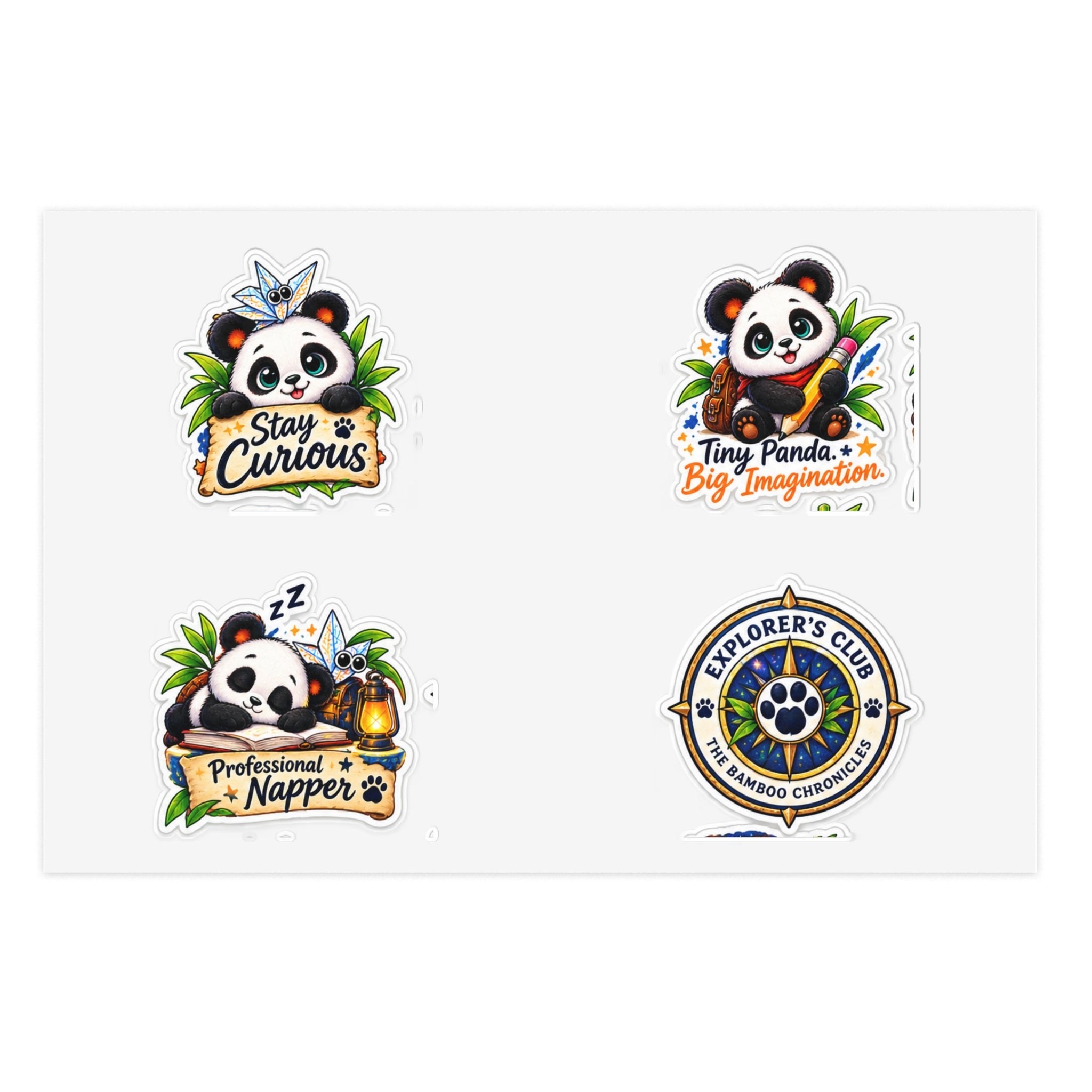Colorful sticker sheets for personalizing a desk setup