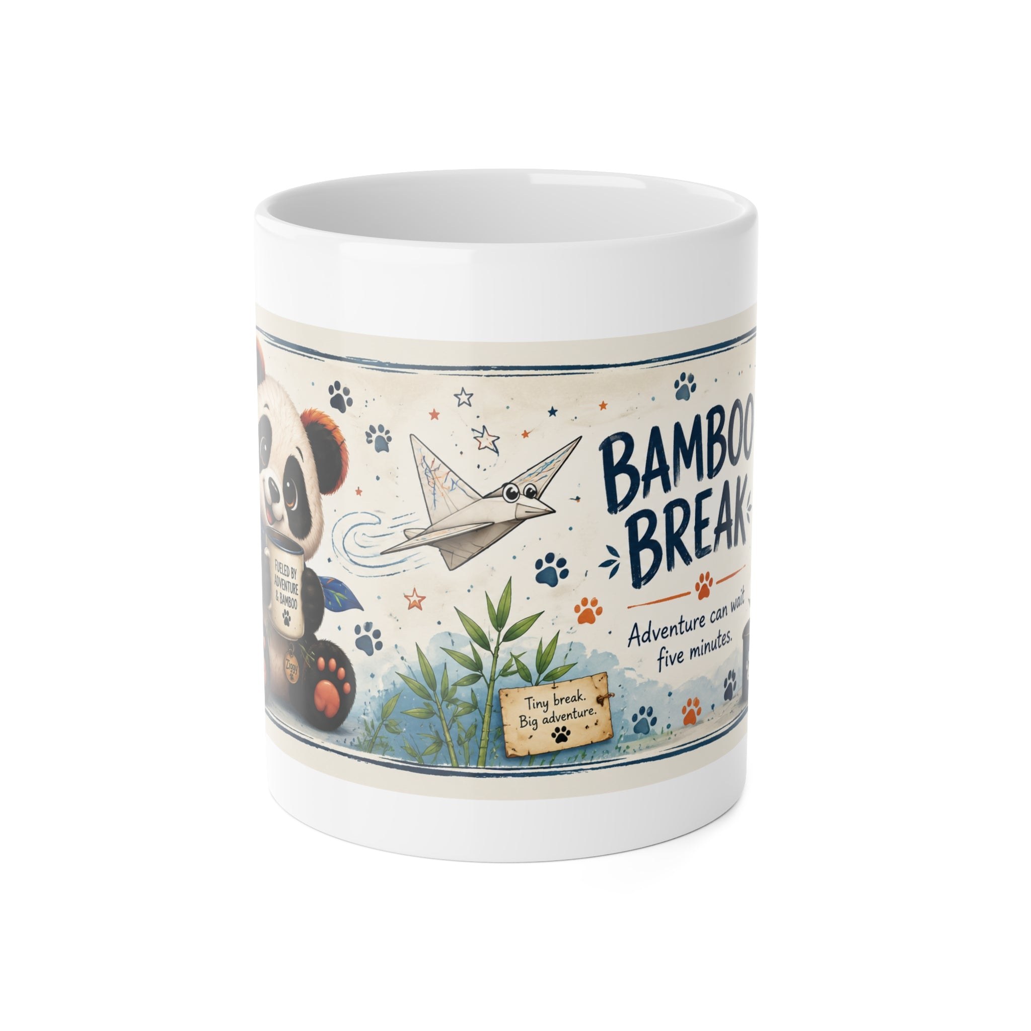 White ceramic mug for a cozy desk drink