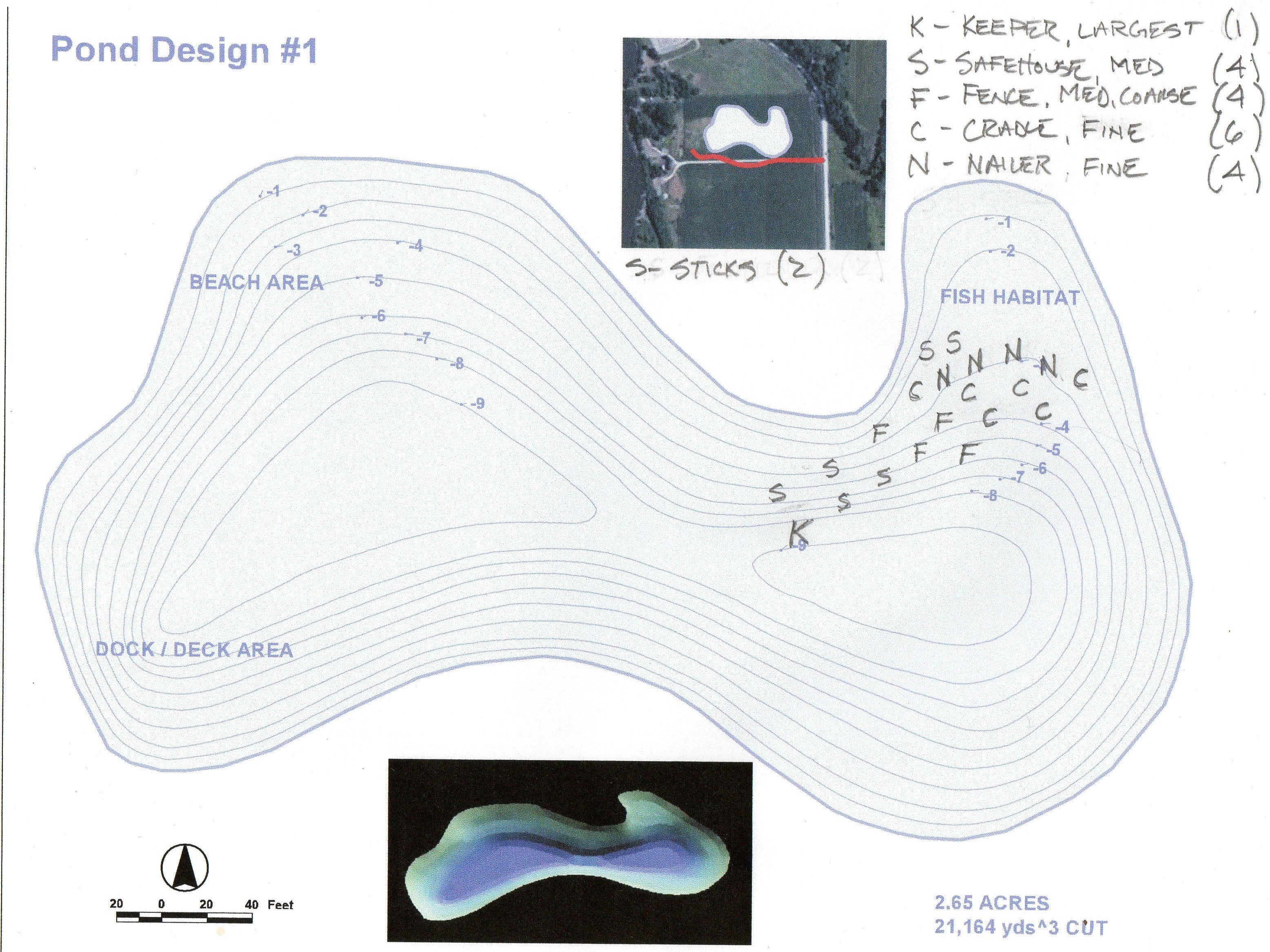 Habitat layout study custom fish habitat drawing