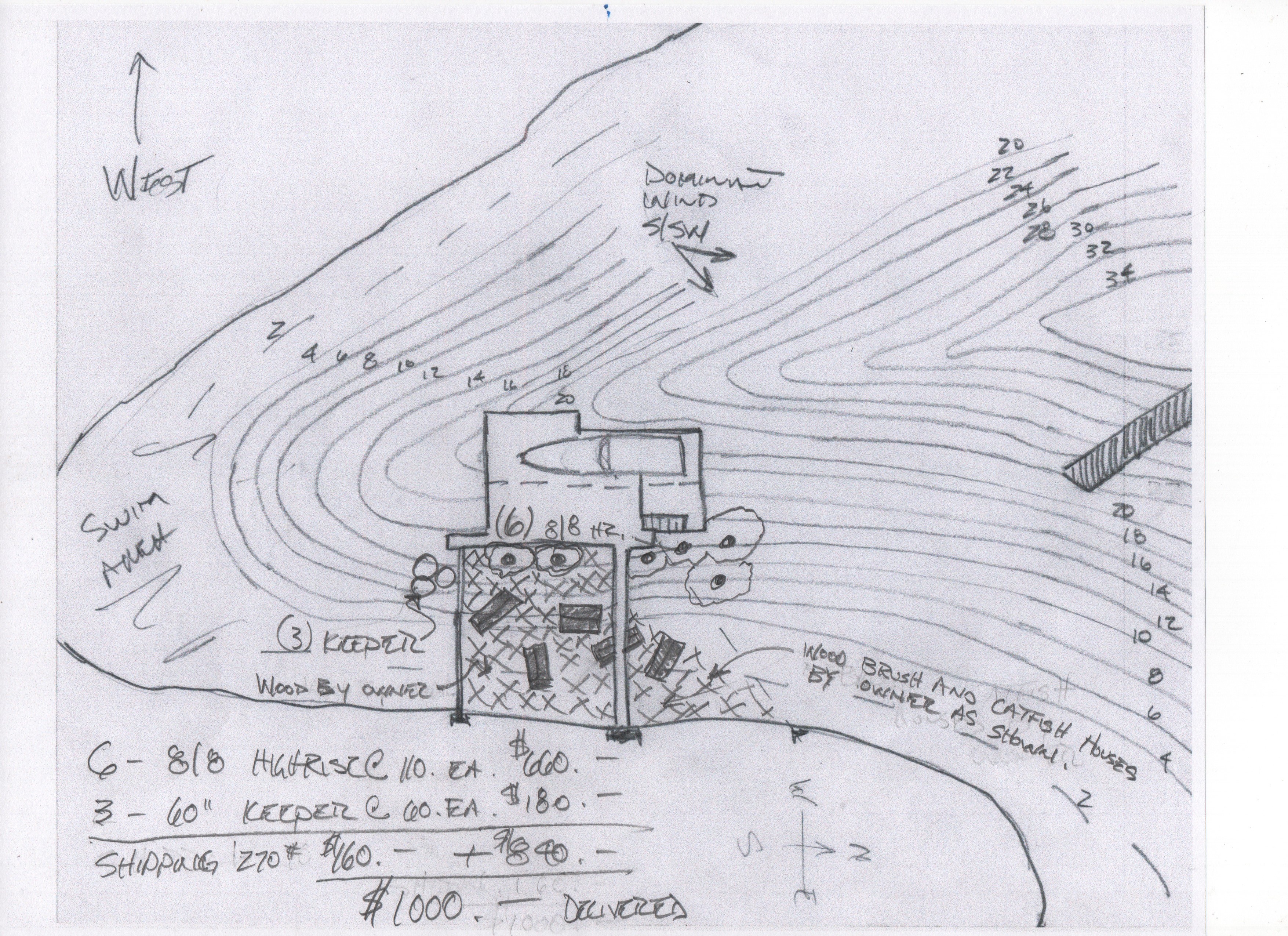 Whitcraft plan custom fish habitat drawing