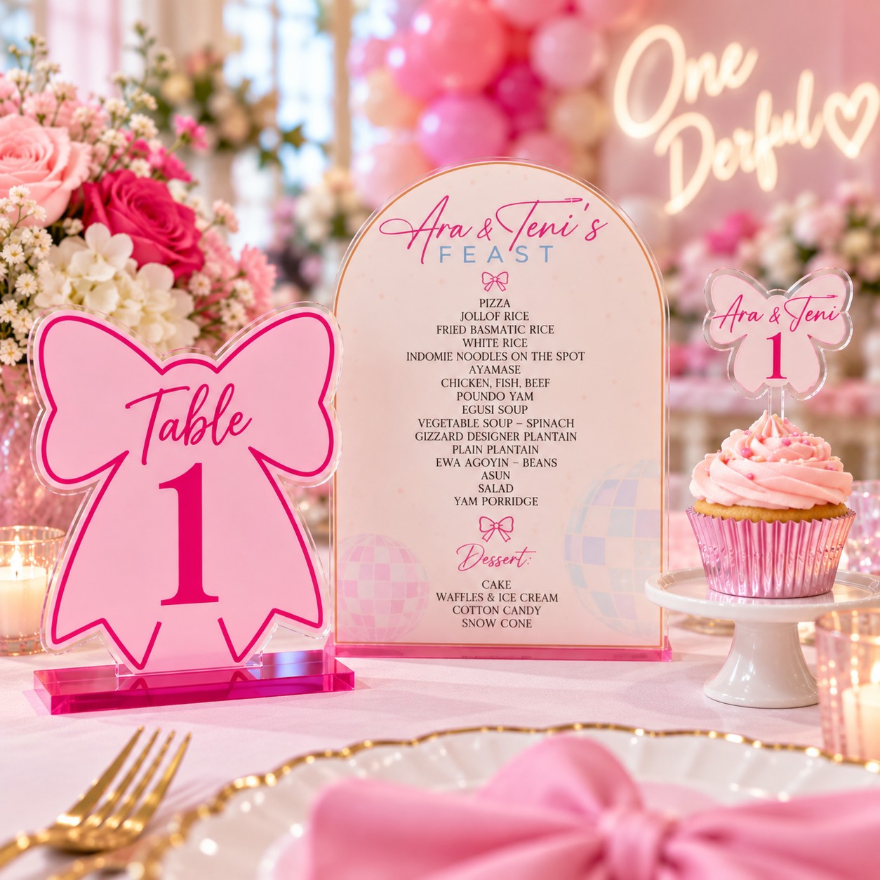 Acrylic Signs & Party Decor from JYS Party Decor