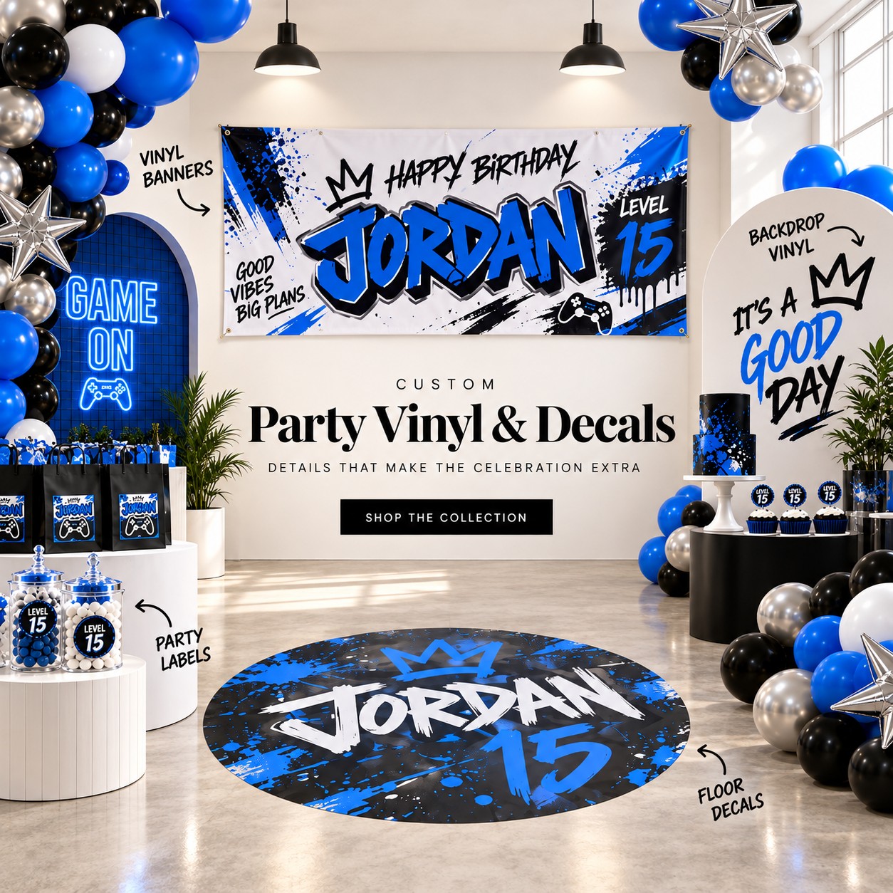 Party Vinyl & Decals from JYS Party Decor