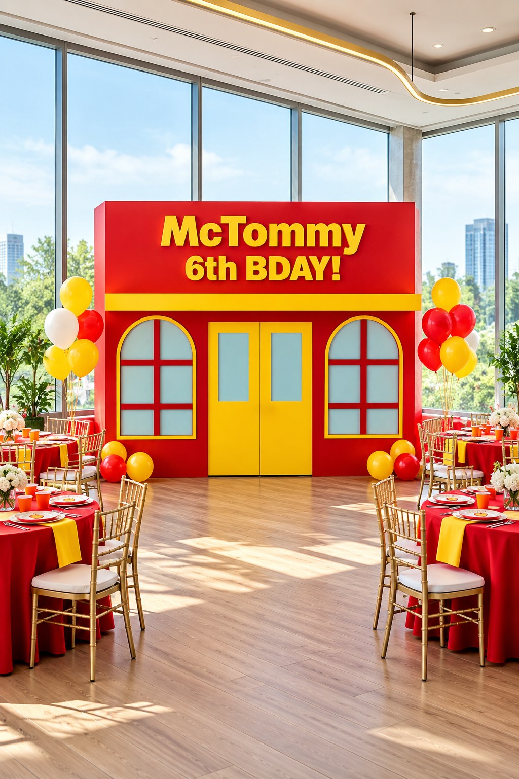 Custom kids birthday backdrop by JYS Party Decor