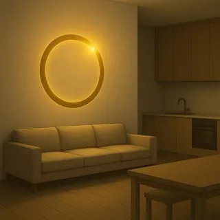 Living Area with Art Circle by Jameson McShane