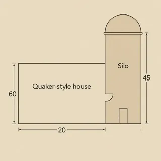 Architectural Layout: House and Silo by Jameson McShane