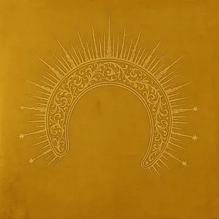 Golden Halo on Aged Background