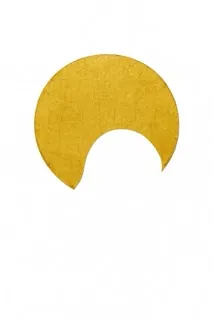 Golden Halo on White Background
