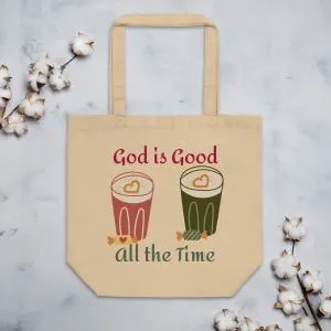 God Is Good Christian Canvas Tote Bag