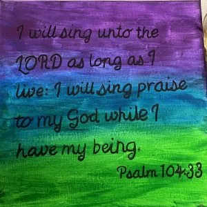 Painted canvas verse