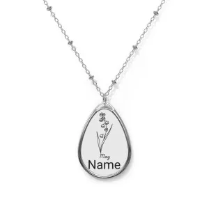 Personalized May Birth Flower Necklace