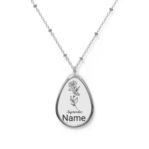 Personalized September Birth Flower Necklace