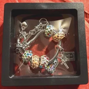 Silver Christian Charm Bracelet