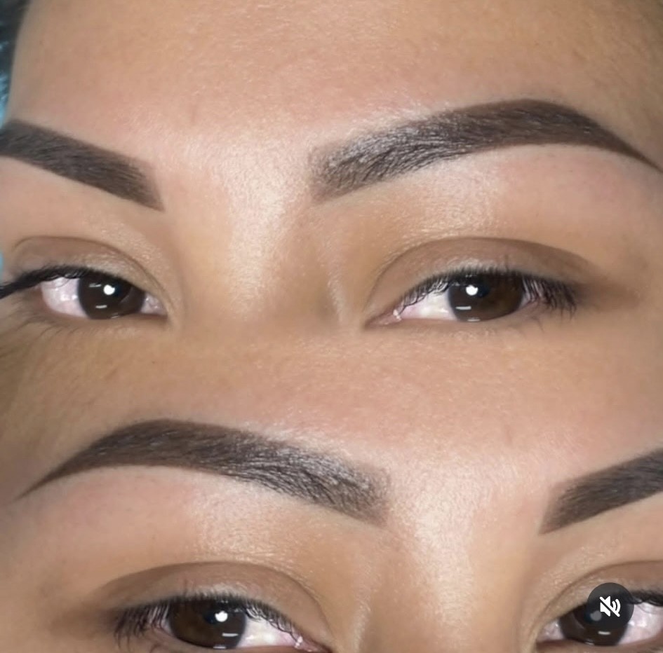 Soft powder brow result