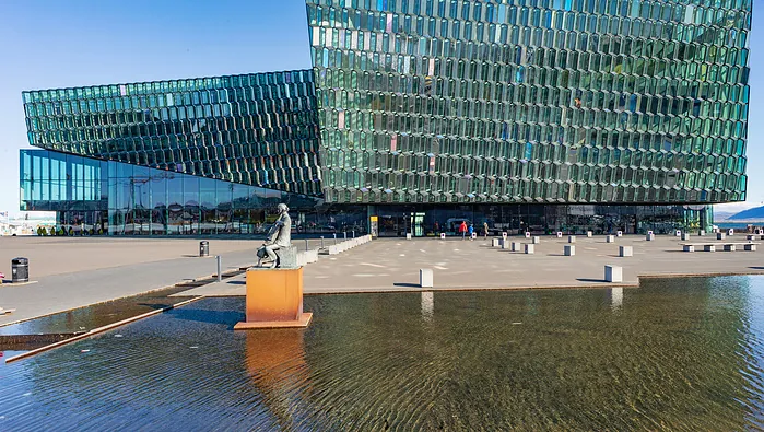 The Harpa opera house photographed in Reykjavik.