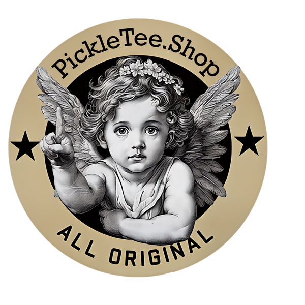 PickleTee All Original cherub crest