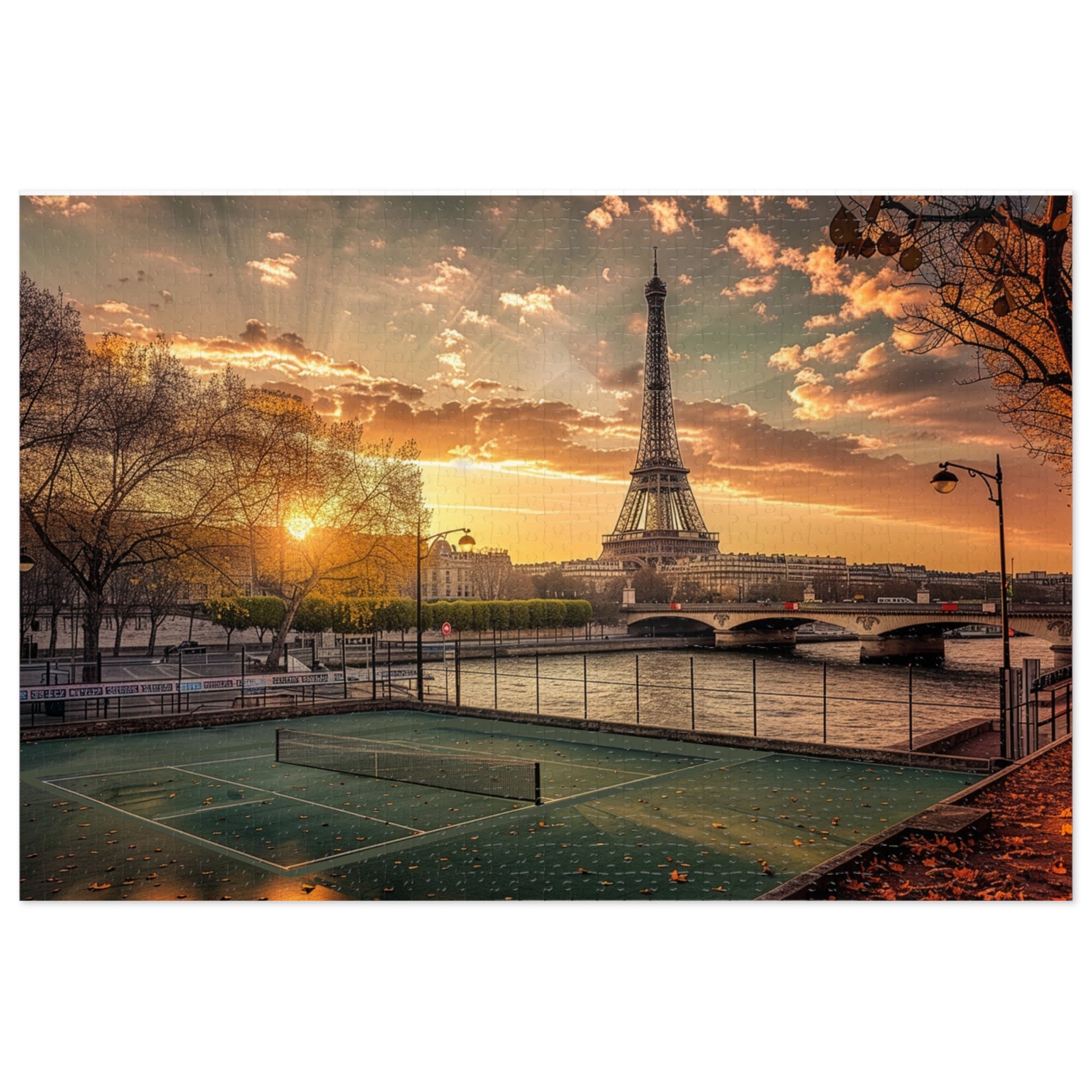 PickleTee Paris Dream Court pickleball jigsaw puzzle