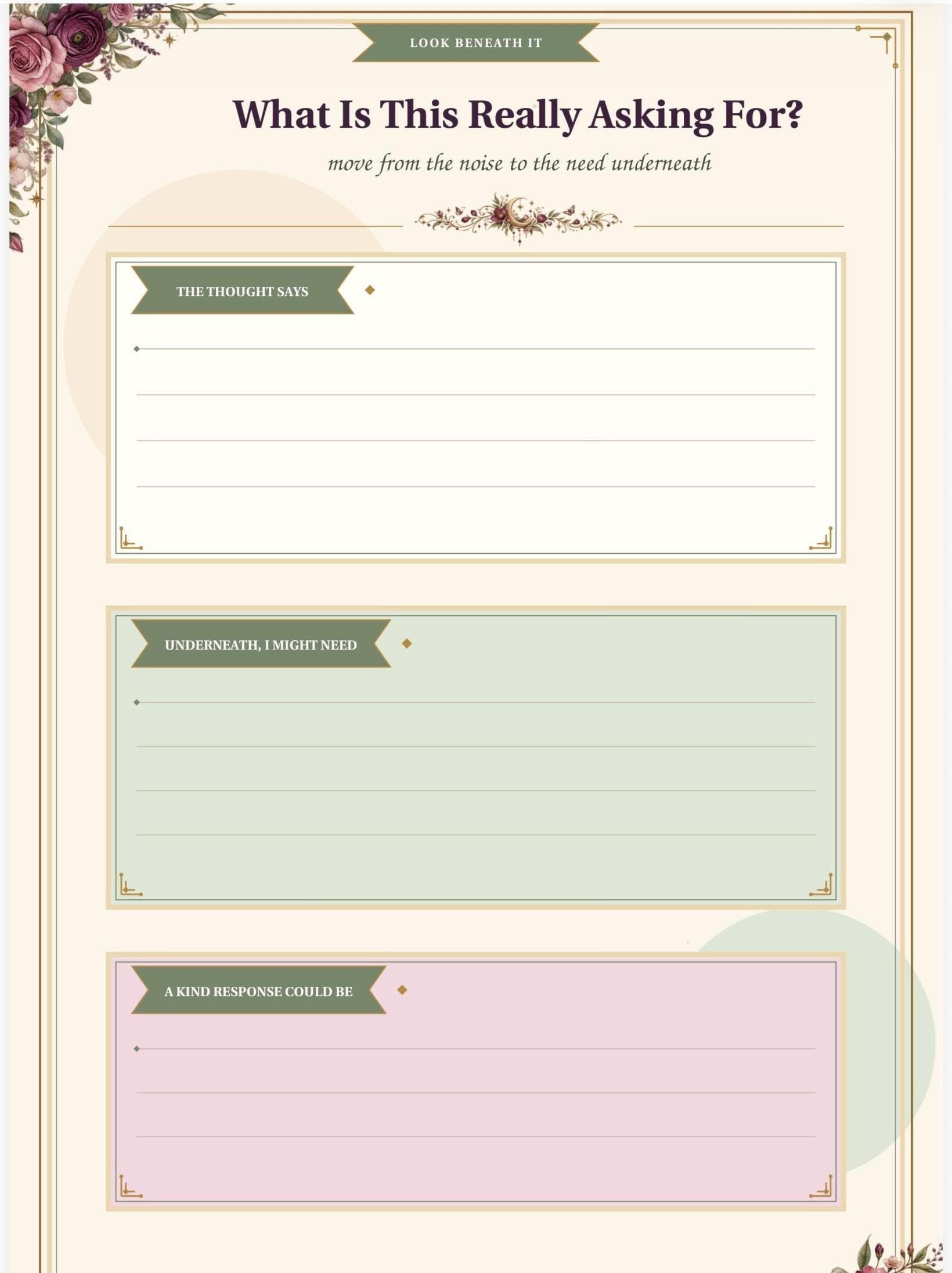 Printable Mini Journal for Emotional Check-Ins, Thought Ci preview 6