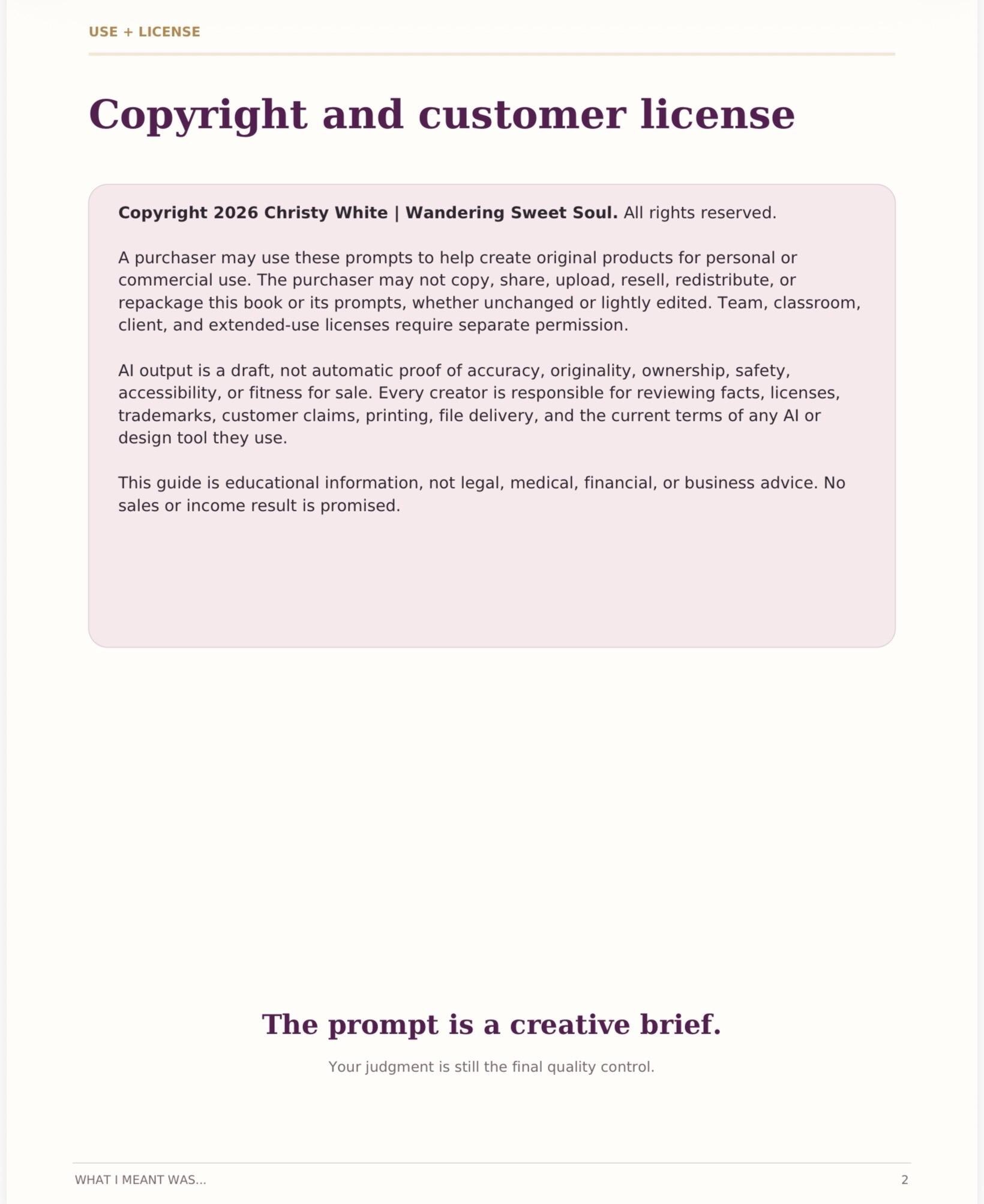 Creative Direction AI Prompt Vault for Digital Planners, J preview 2