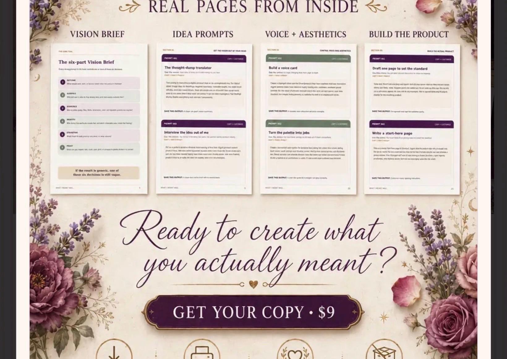 Creative Direction AI Prompt Vault for Digital Planners, J preview 6