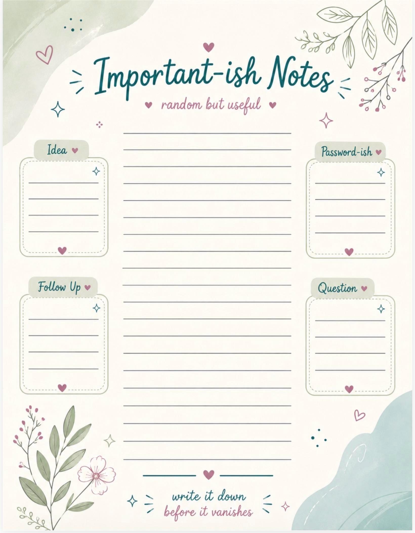Printable Overthinker Planner , Manage Tasks, Clear Mental preview 3