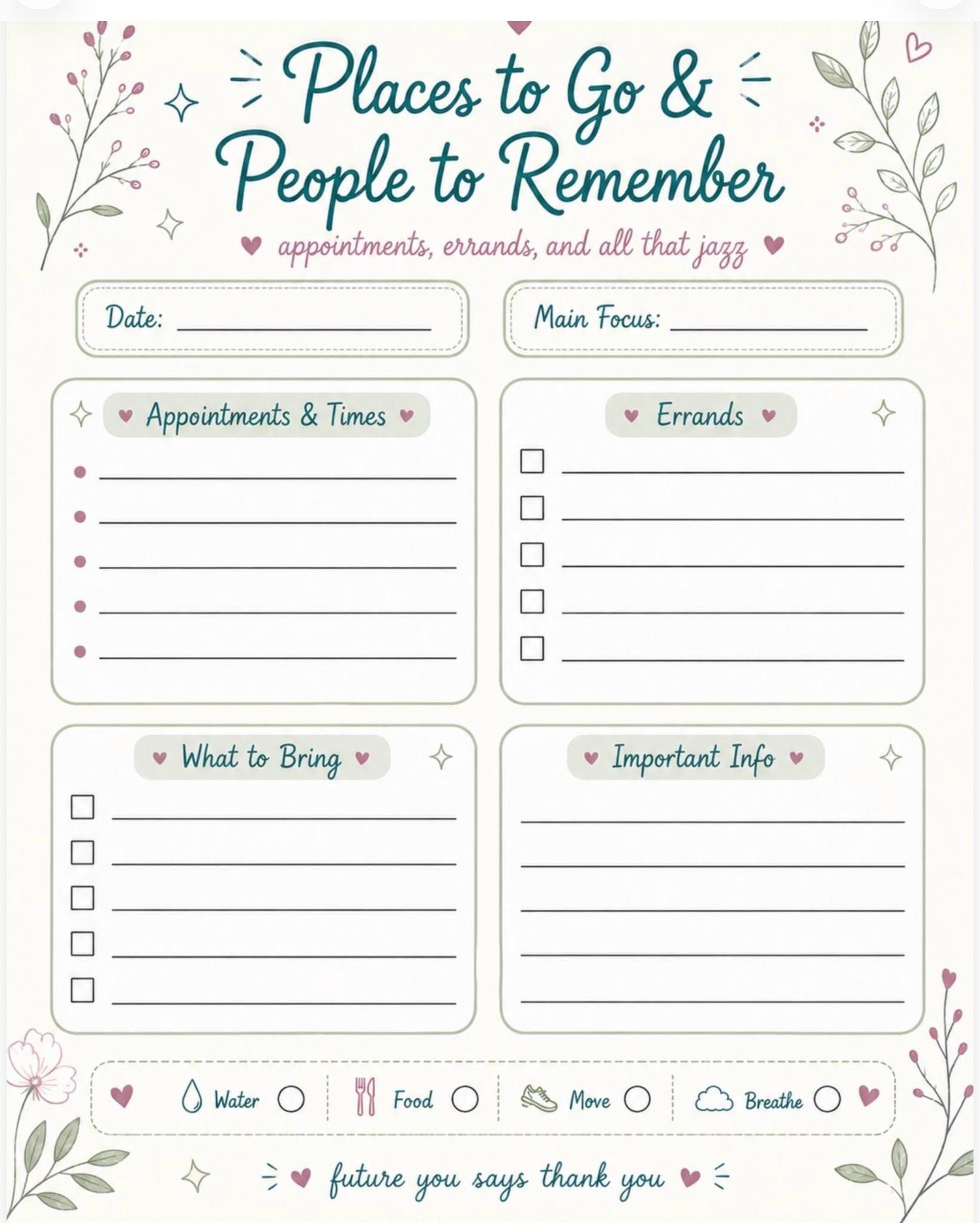 Printable Overthinker Planner , Manage Tasks, Clear Mental preview 4