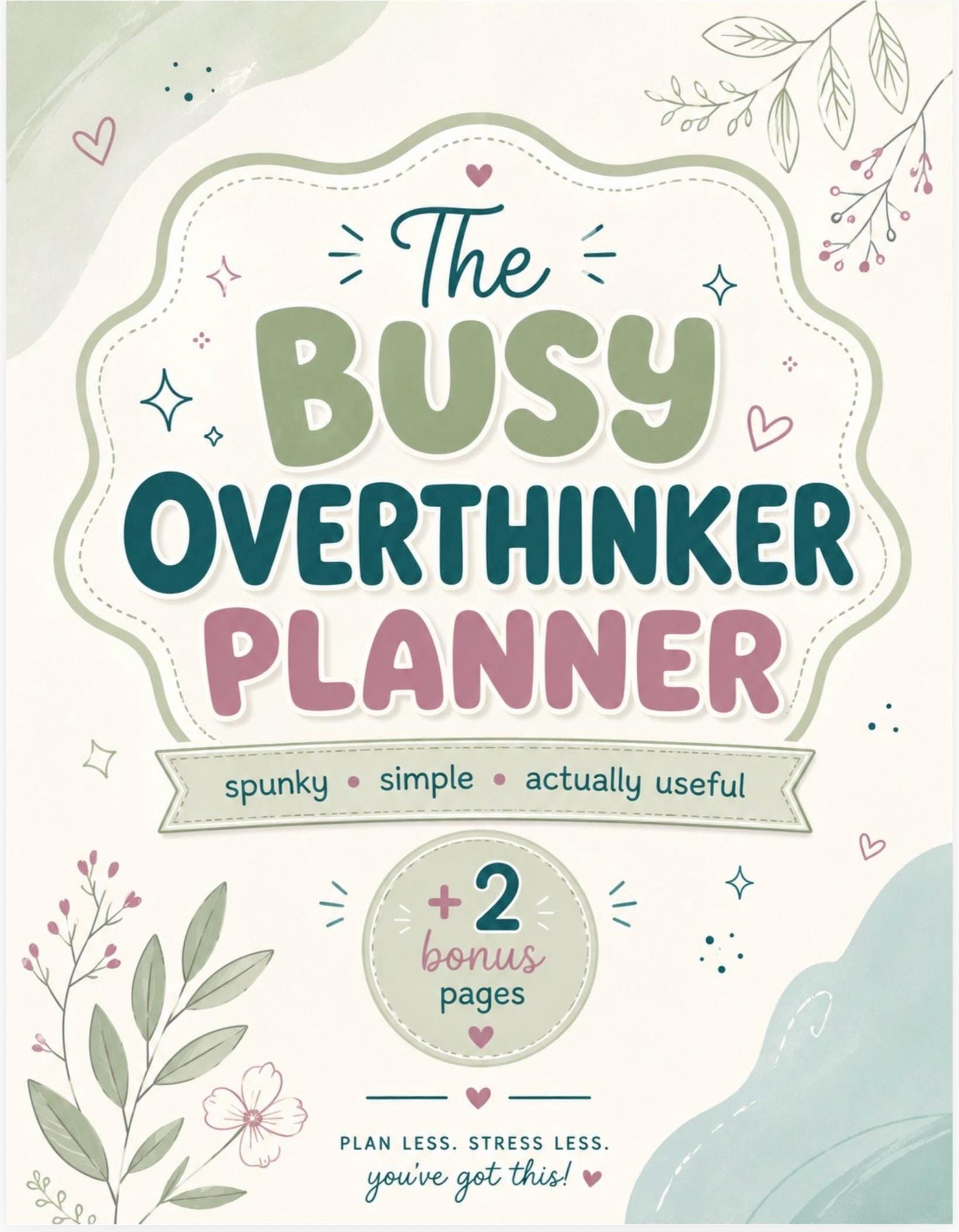 Printable Overthinker Planner , Manage Tasks, Clear Mental preview 5