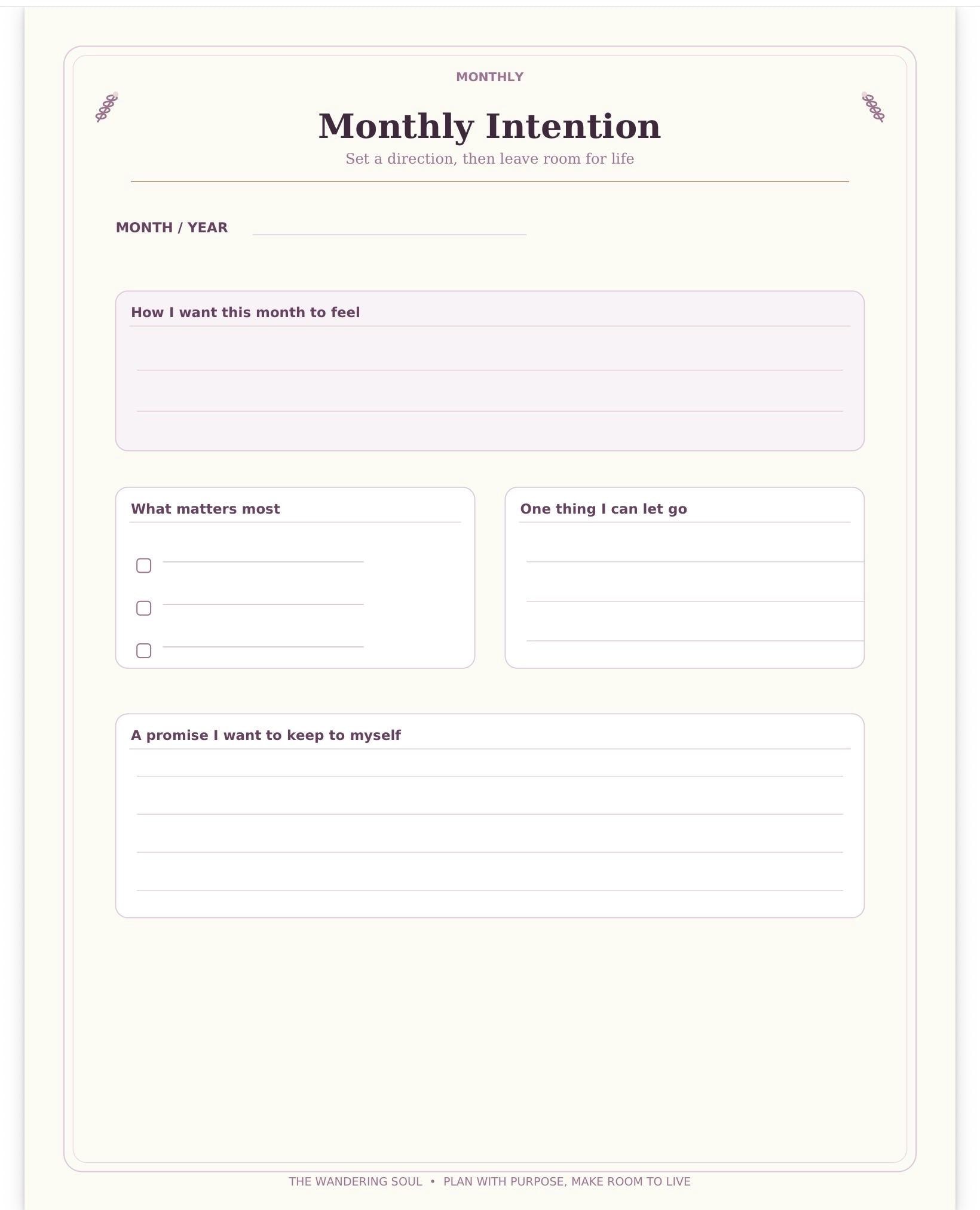 Undated Printable Productivity Planner with Habit Tracker, preview 5