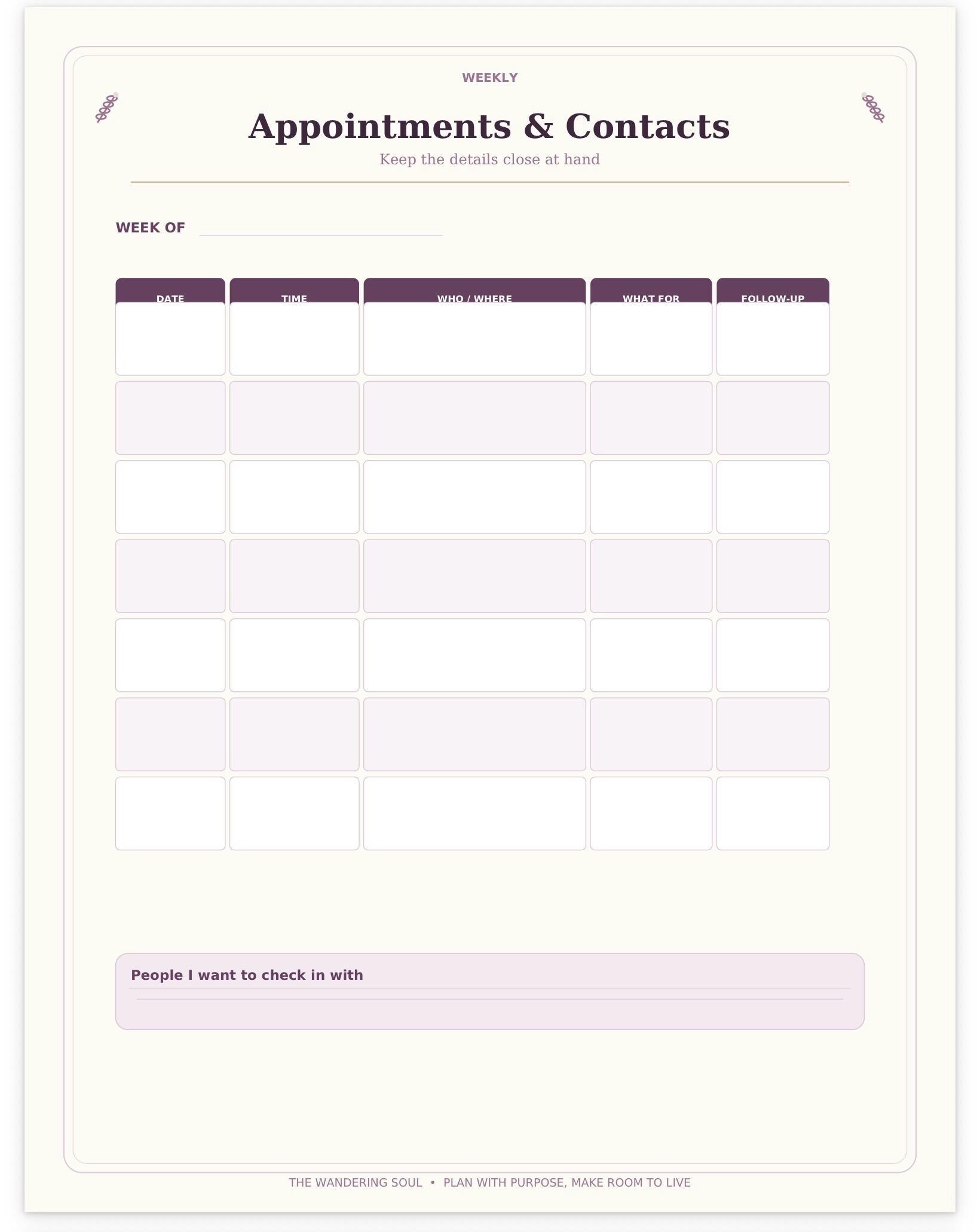 Undated Printable Productivity Planner with Habit Tracker, preview 6