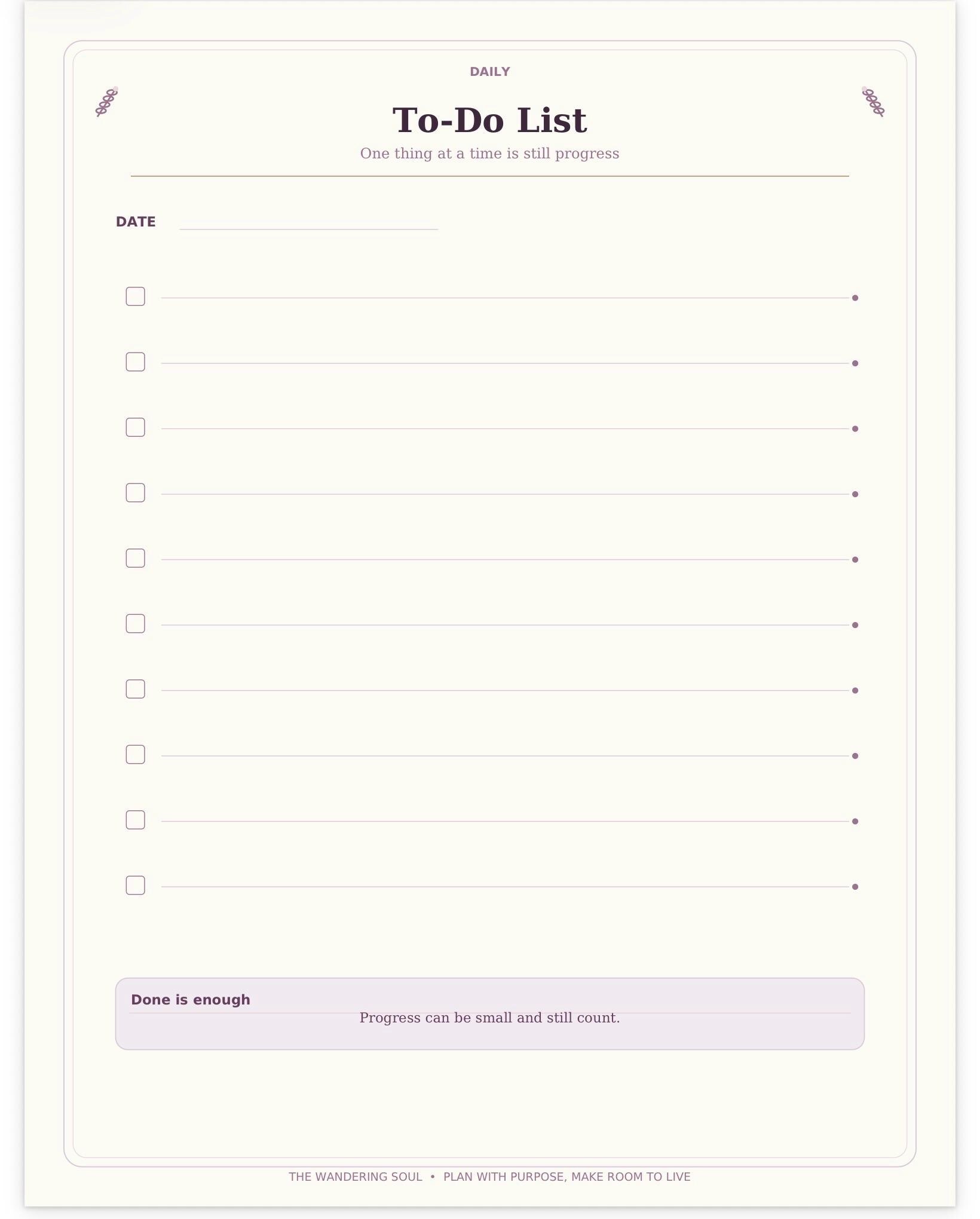 Undated Printable Productivity Planner with Habit Tracker, preview 7